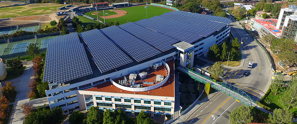 Mesa Parking Building with Rooftop Solar Panels