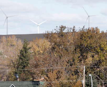 Wind turbines in oliver county