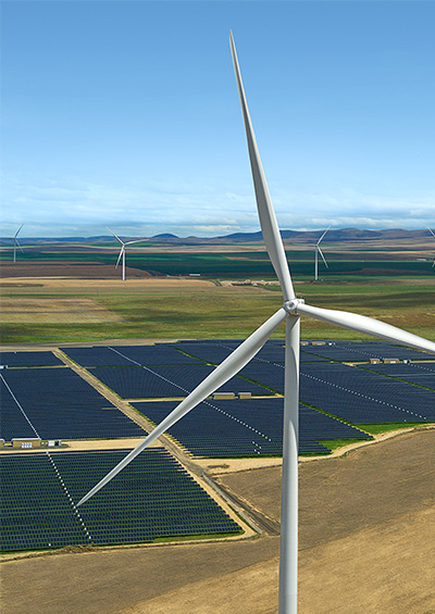 Wind technicians entering NextEra Energy’s Wind Energy tower