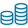 Coins stacked icon