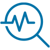 Magnifying glass pulse icon