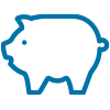 Pig and piggy bank icon