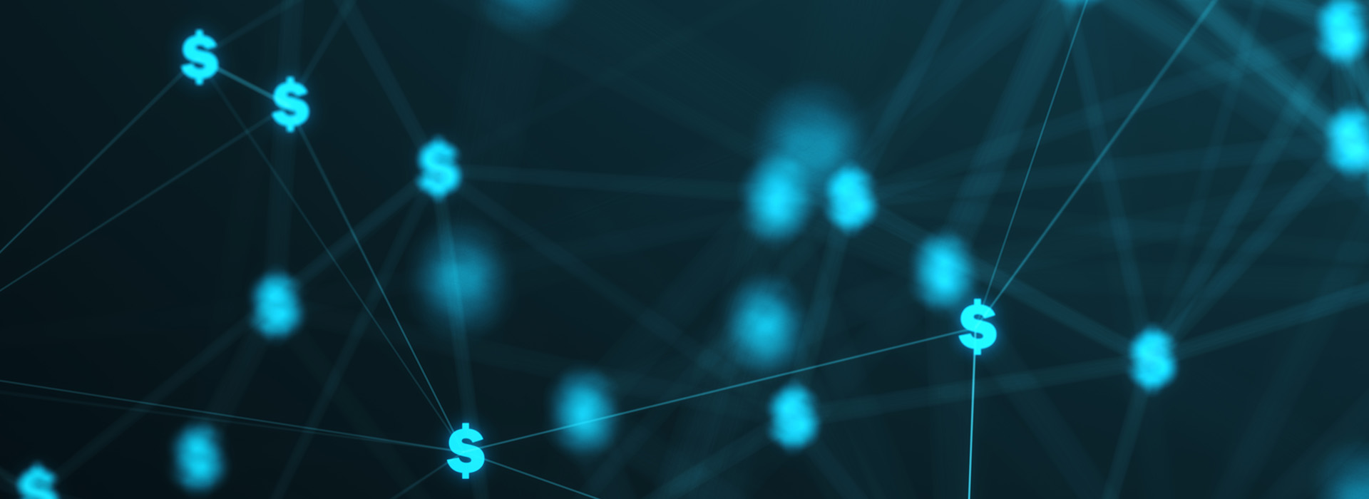 Mosaic of data points with dollar signs