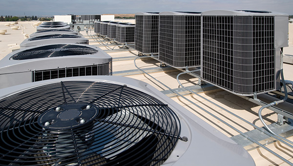 Air conditioning units outside