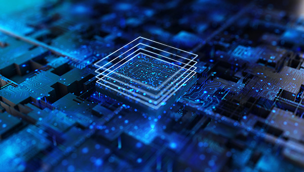 Computer chip processor blockchain concept Computer chip processor blockchain concept