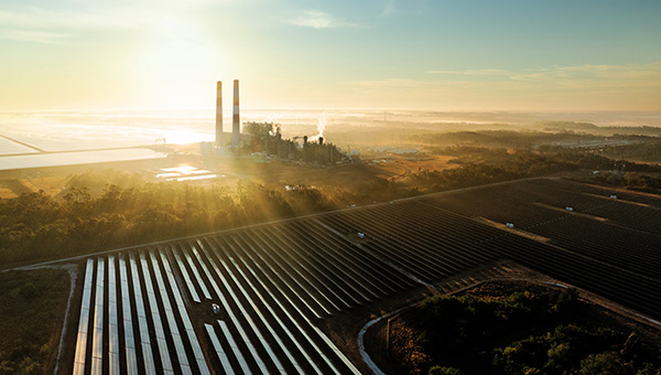 Natural gas and solar energy center
