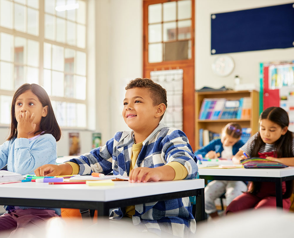 Children in a classroom Children in a classroom