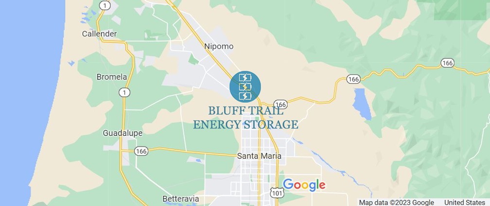 Bluff Trail Energy Storage Map