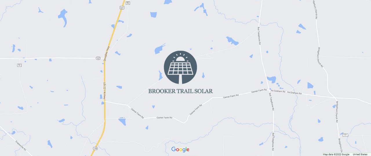 Brooker Trail Solar Map