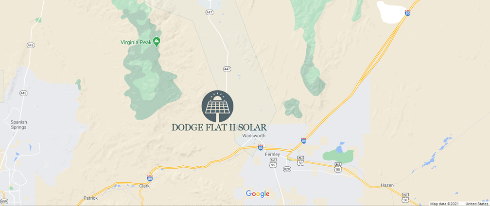 Dodge Flat II Solar Project area of interest.