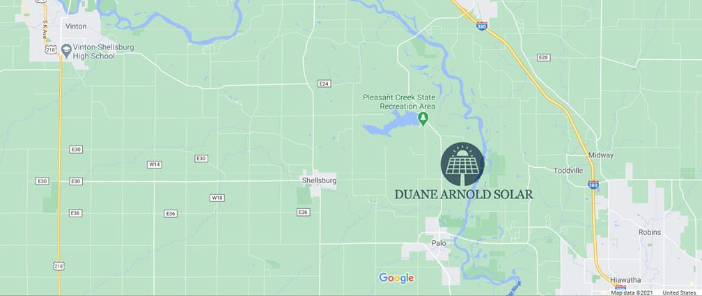 Duane Arnold Solar Project area of interest.