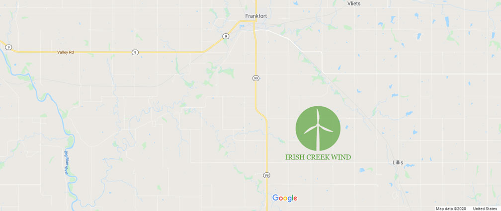 Irish Creek Wind Map