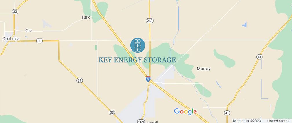 Key Energy Storage Project Map