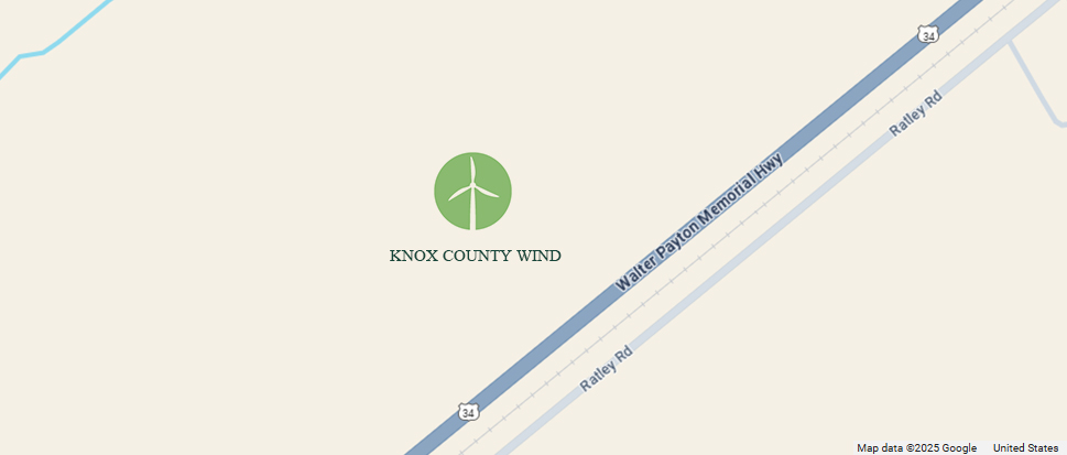 Knox County Wind Project Map