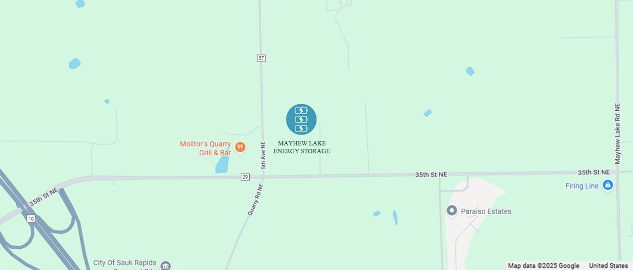 Mayhew Lake Energy Storage Project Map