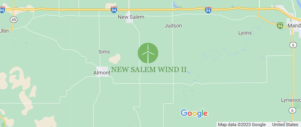 New Salem Wind II Project Map