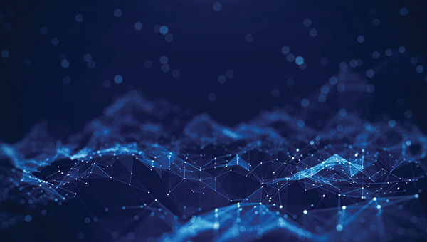 Abstract cybersecurity concept with lines