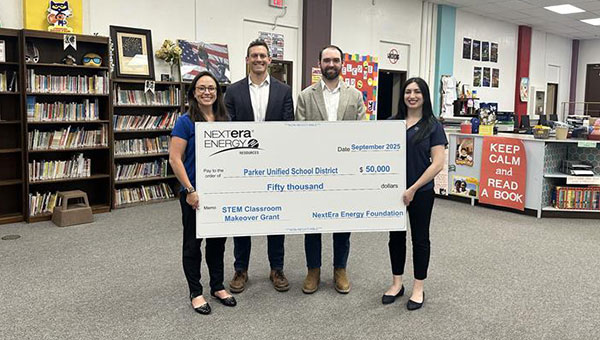 STEM grant check award ceremony