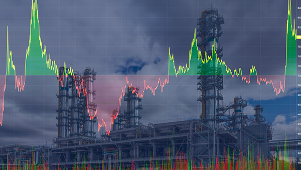 Oil with a graph overlay