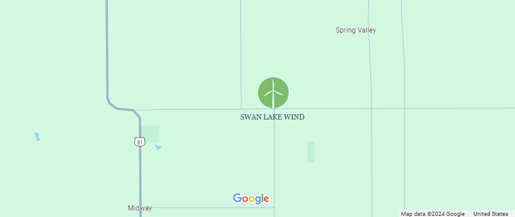 Swan Lake Wind Project Map