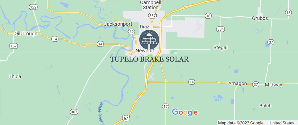Tupelo Brake Solar Project Map