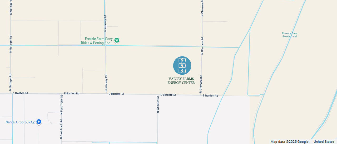 Valley Farms Energy Center Project Map