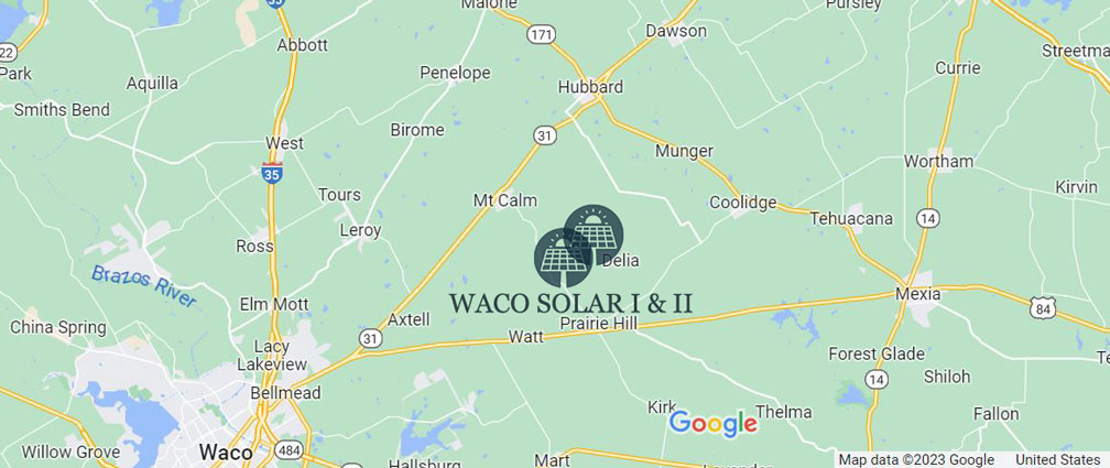 Waco Solar Project Map