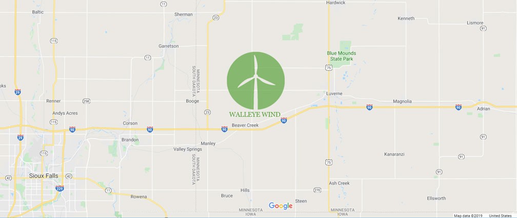 Map of Walleye Wind