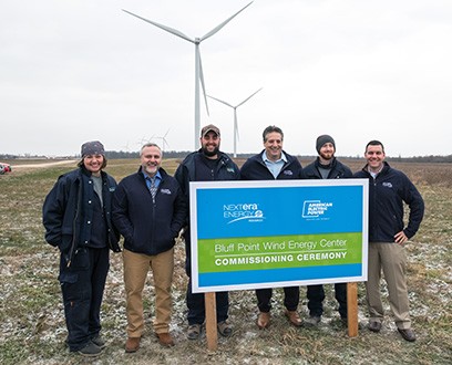 Bluff Point Wind commissioning ceremony