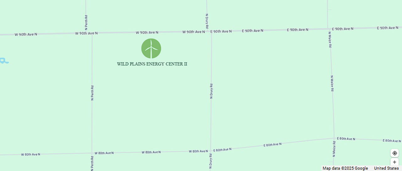 Wild Plains Energy Center II Project Map